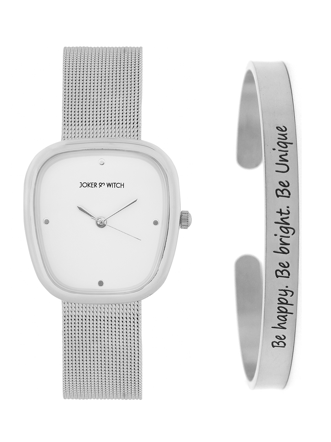 

JOKER & WITCH Women Radiant Muse Watch Bracelet Stack, Silver