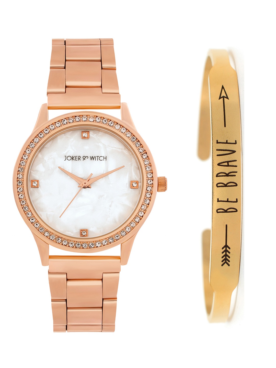 

JOKER & WITCH Women Dazzle Tide Watch Bracelet Stack, Rose gold