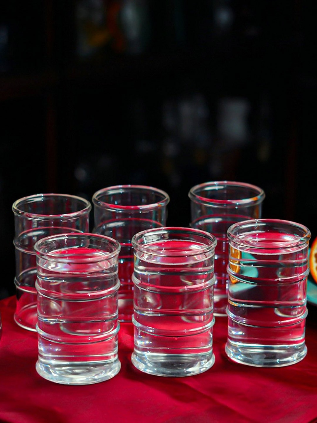 

Aura Transparent 6 Pieces Drum Barrel Beer Bar Glass