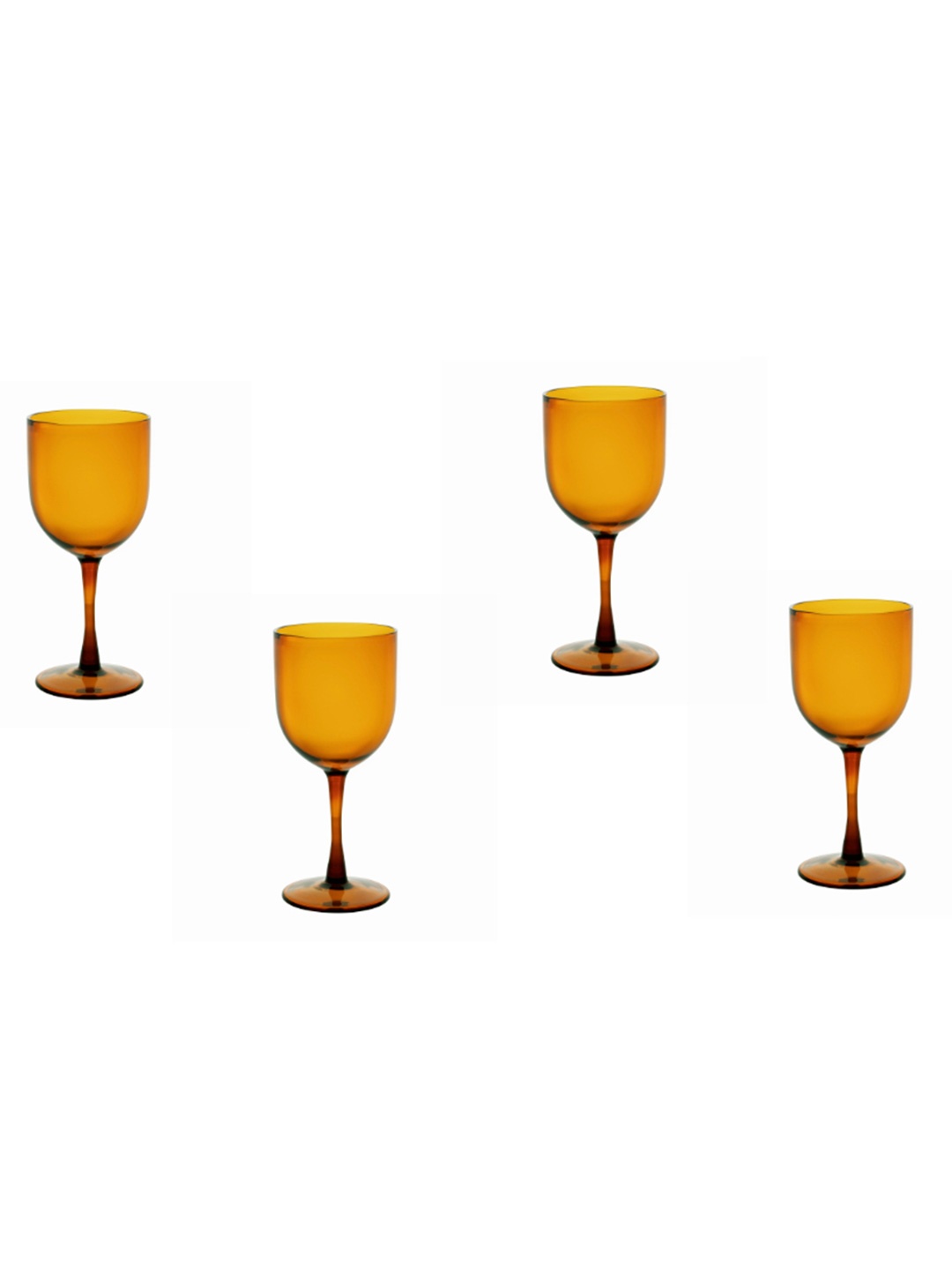 

Aura Amber 4 Pieces Borosilicate Wine Bar Glass 280 ml Each, Tan