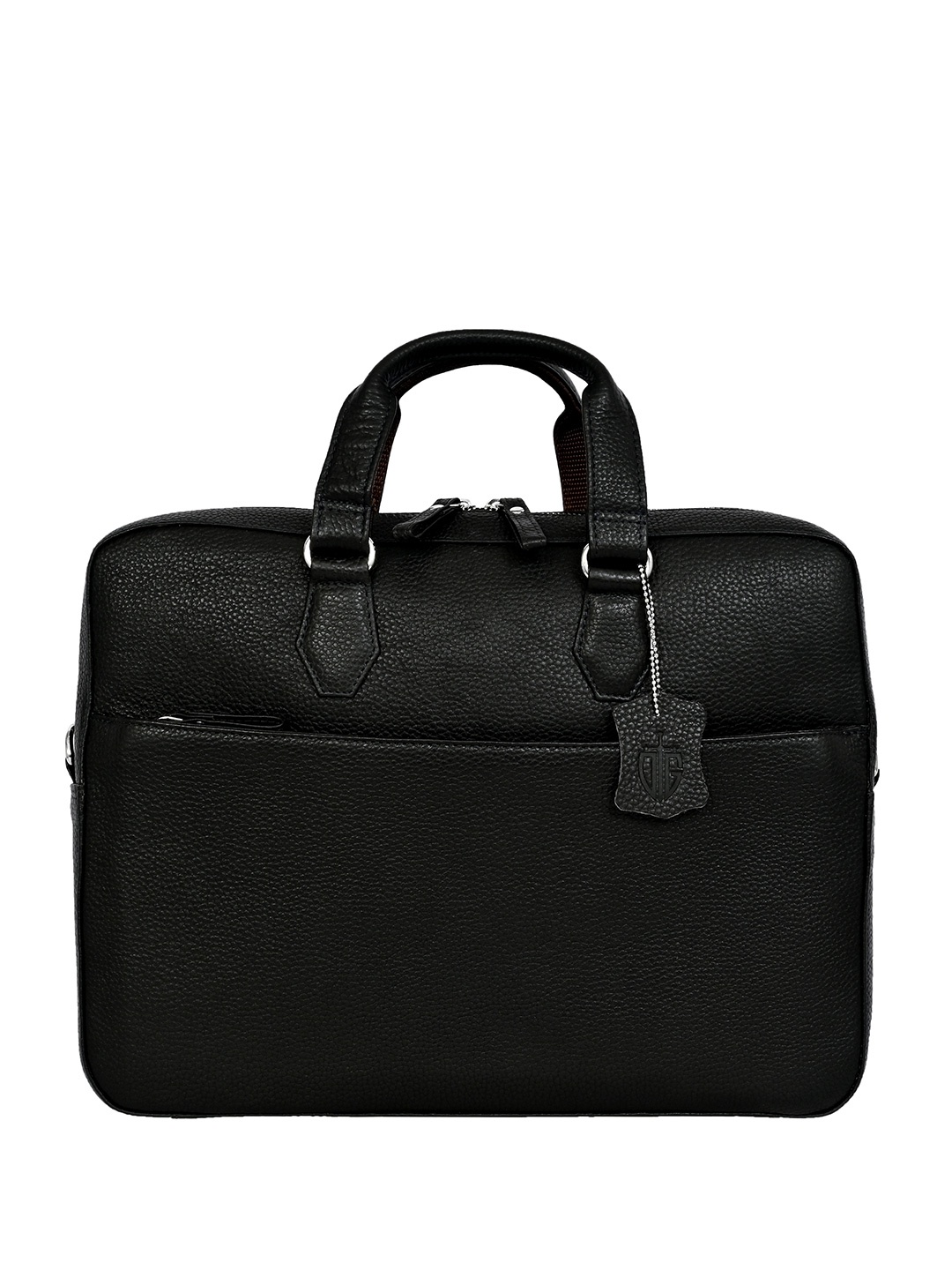 

HOUSE OF OLIVEGREEN Unisex Leather Laptop Bag, Black