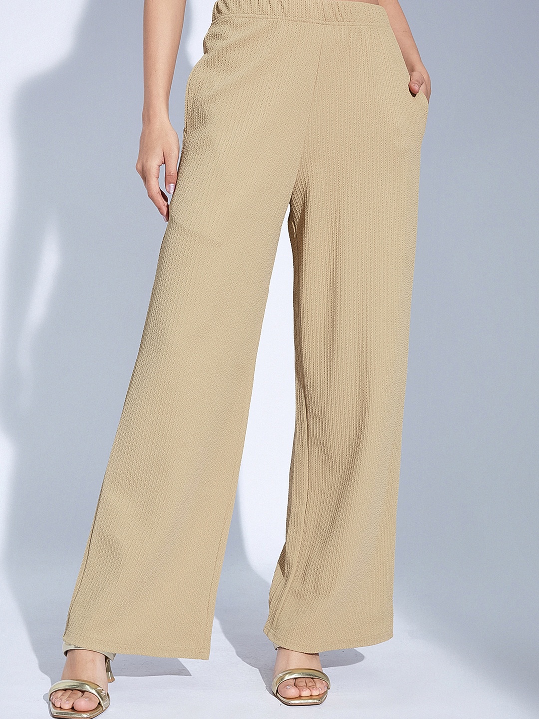 

Selvia Women Easy Wash Pleated Trousers, Khaki