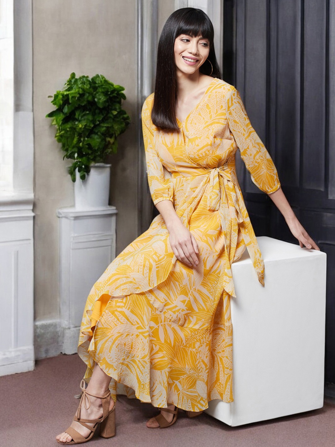 

Miss Chase Floral Print Chiffon Fit & Flare Maxi Dress, Multi