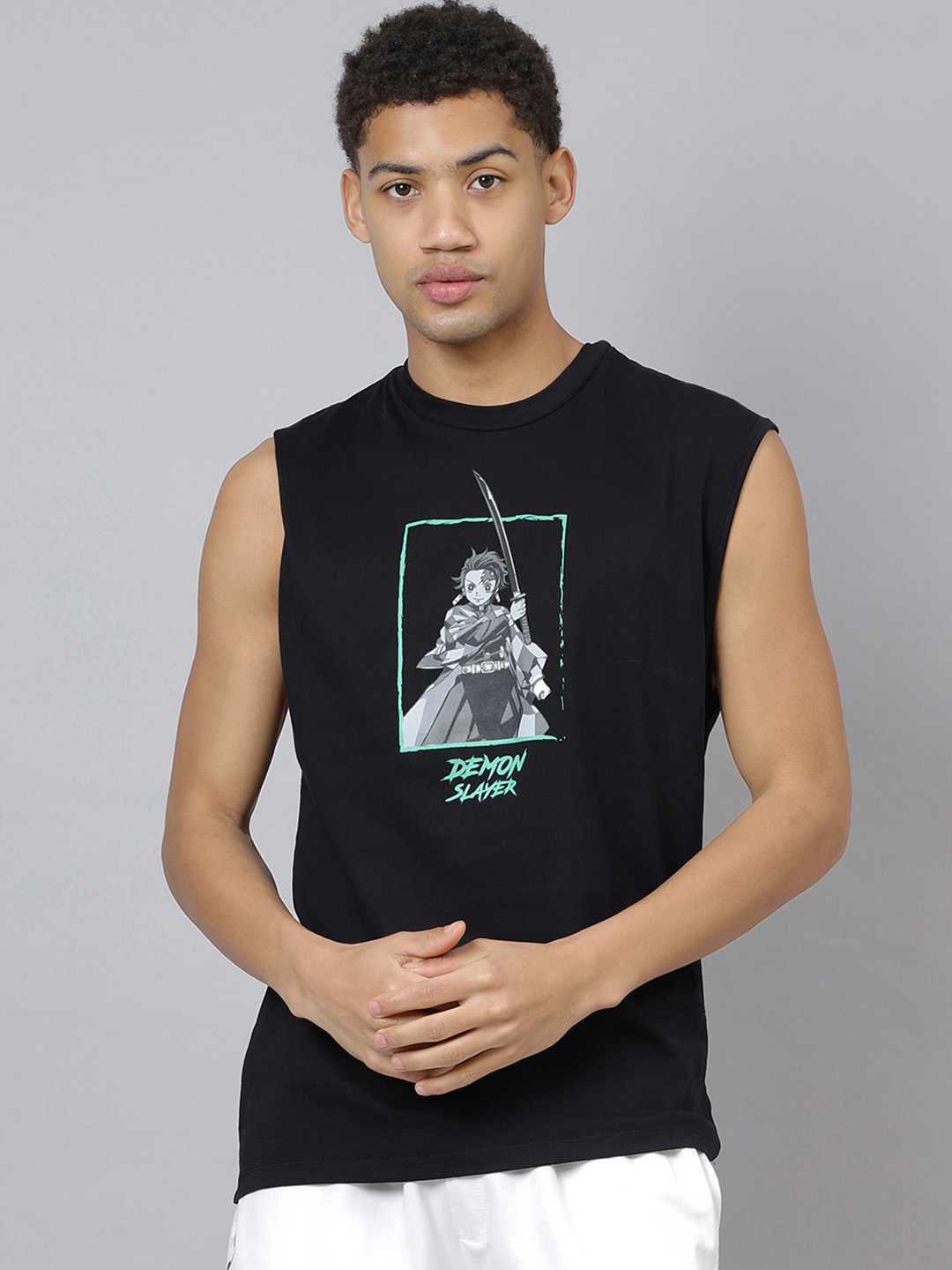 

Free Authority Men Graphic Printed Round Neck Regular Fit Cotton T-shirt, Black