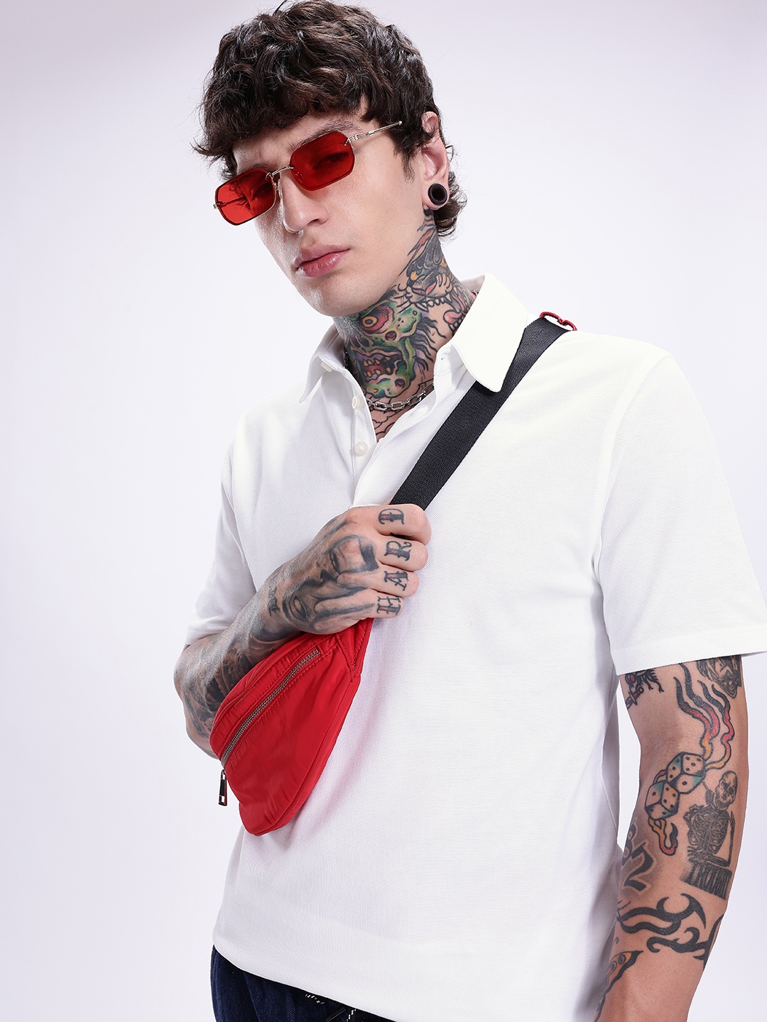 

Kook N Keech Solid Pure Cotton Polo Collar T-shirt, White