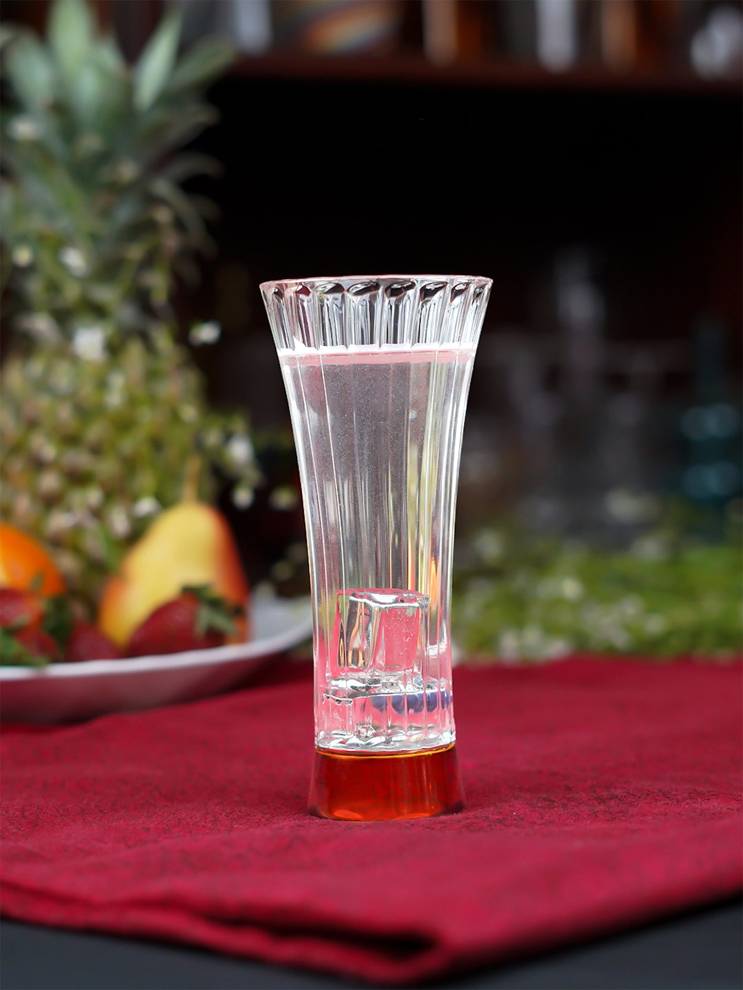 

Aura Transparent 4 Pieces Borosilicate Amber Base Pilsner Water Glass