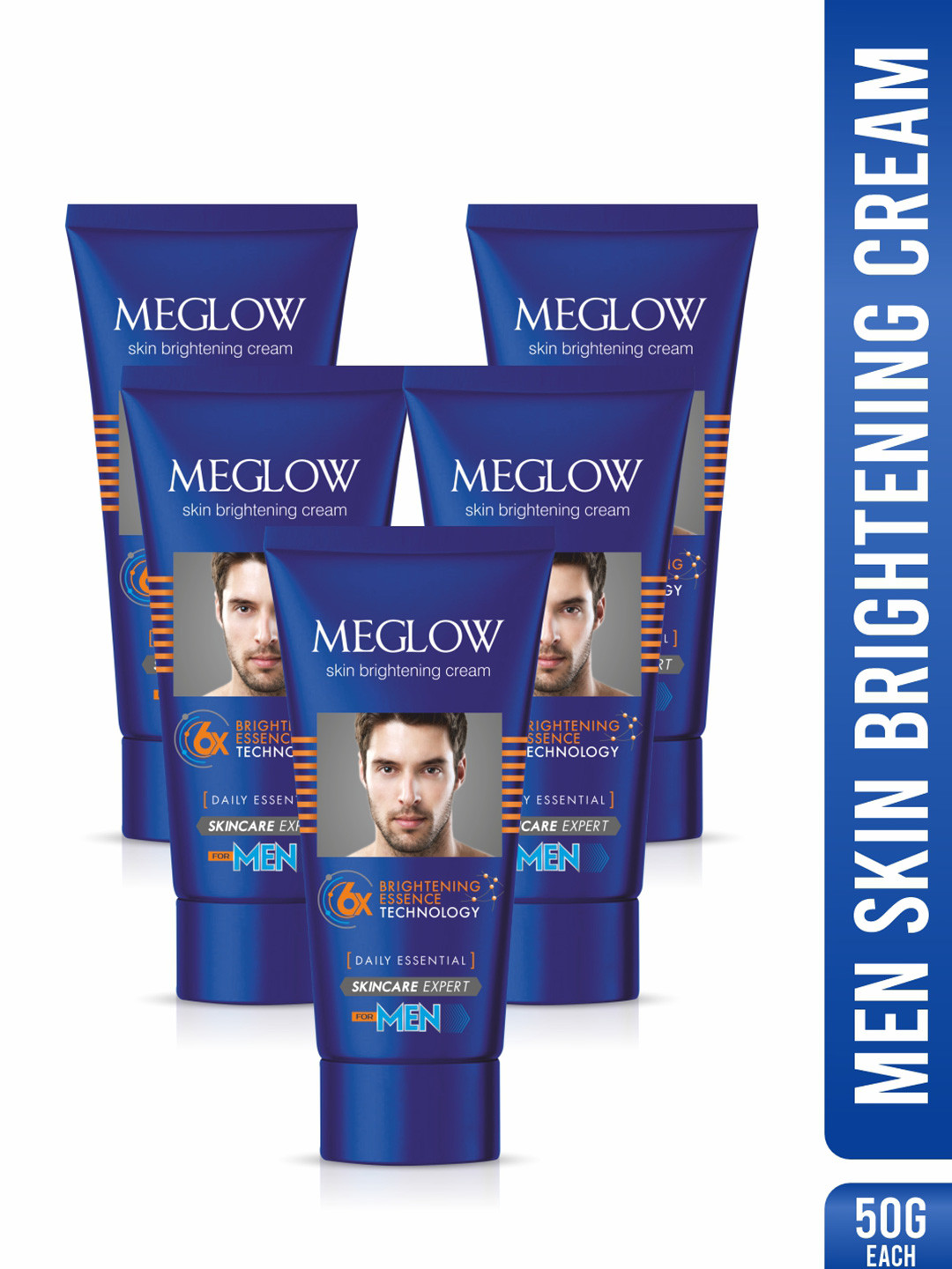 

MEGLOW Set Of 5 Skin Brightening Cream With Vitamin E For Softening - 50 g Each, Blue
