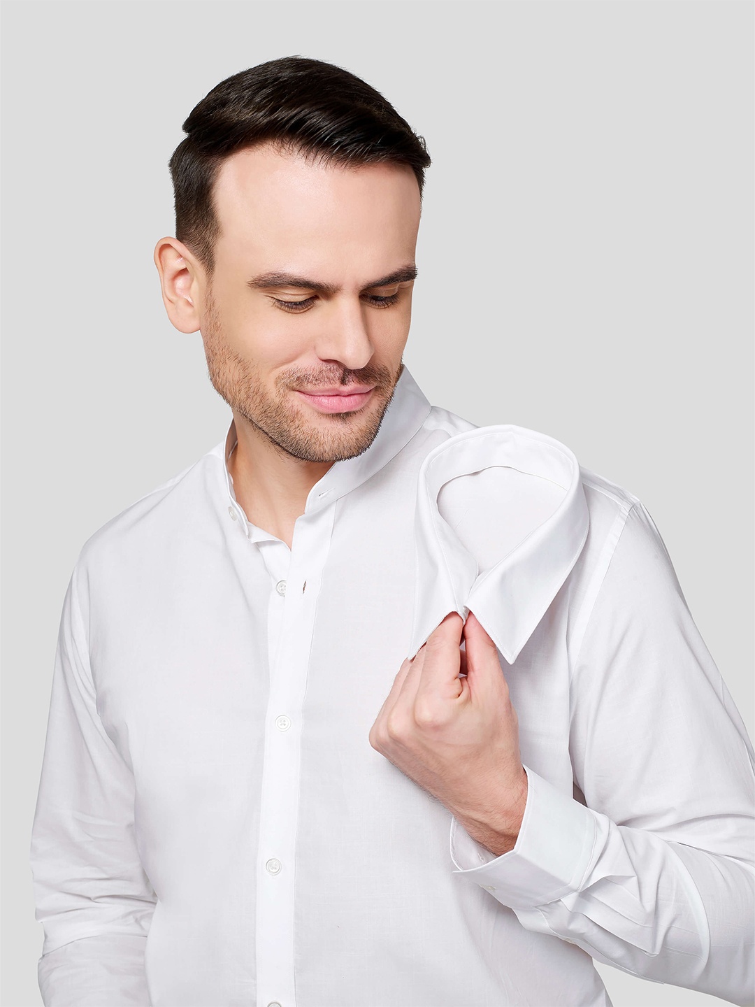 

Zest Melange Men Premium Slim Fit Opaque Formal Shirt, White