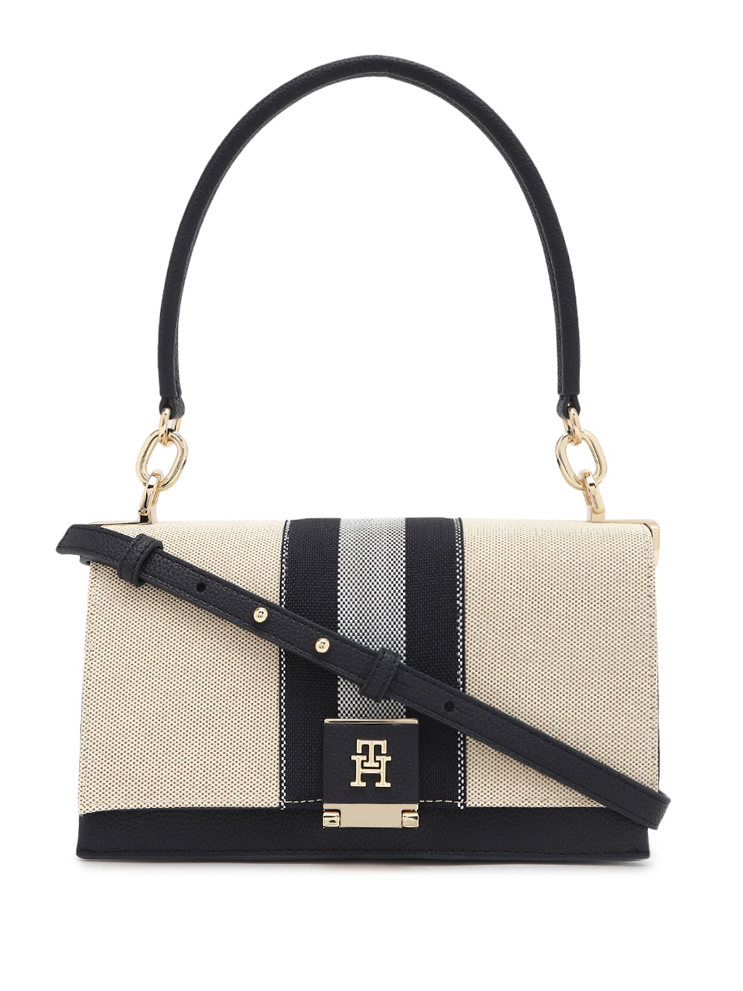

Tommy Hilfiger PU Structured Handheld Bag, Cream