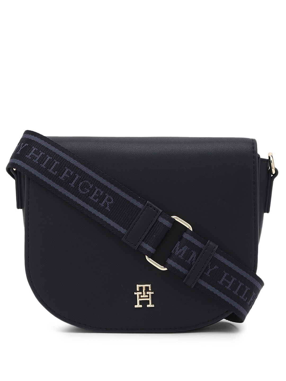 Tommy Hilfiger Printed PU Oversized Shopper Tote Bag, Black