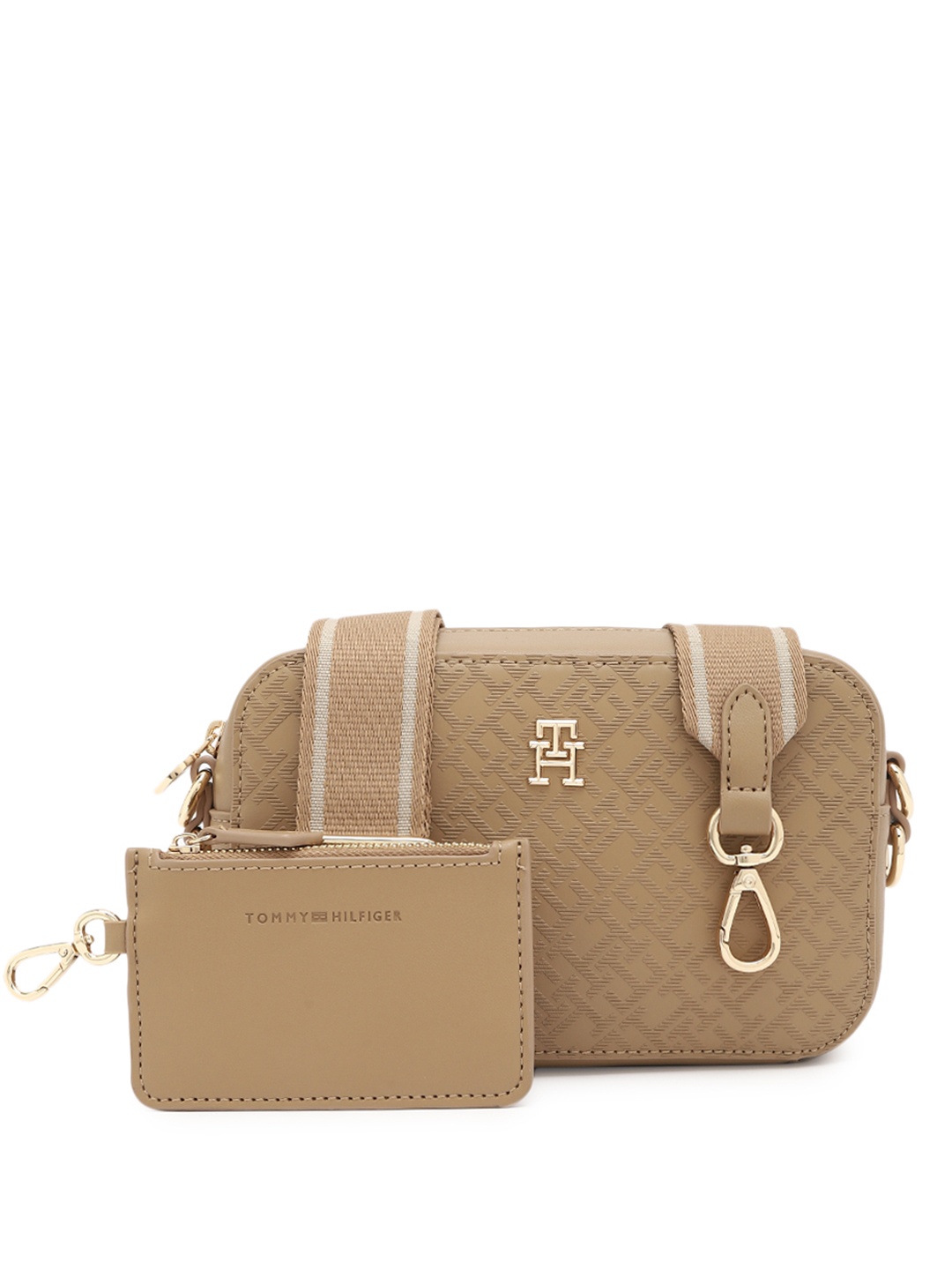 

Tommy Hilfiger PU Structured Handheld Bag, Beige