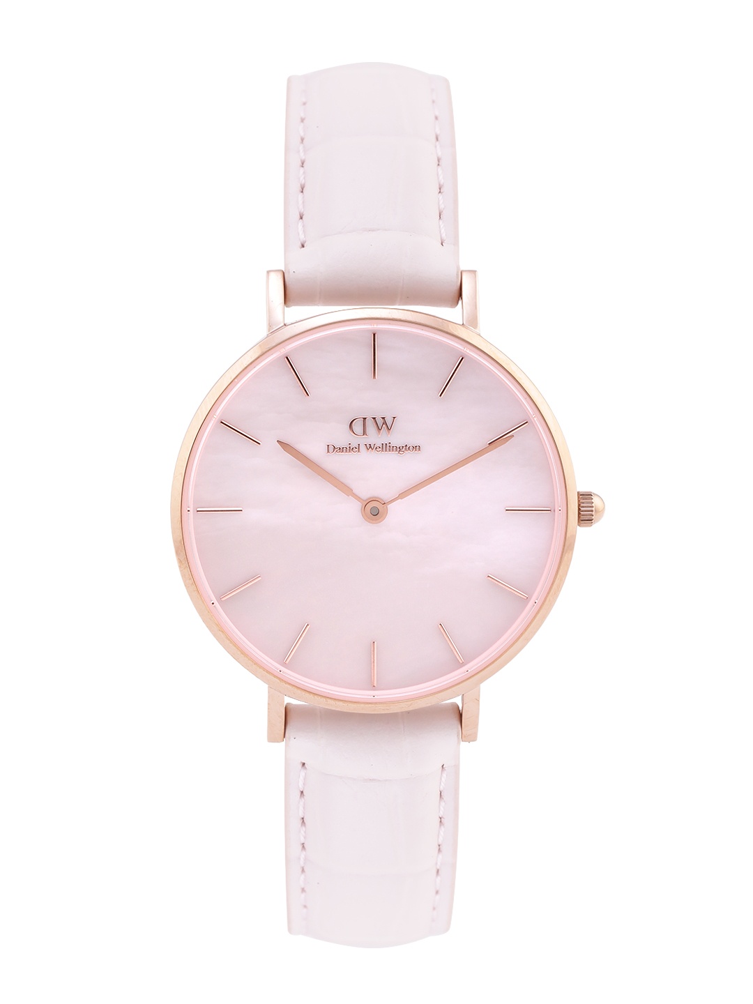 

Daniel Wellington Women Leather Straps Analogue Watch DW00100514K, Pink