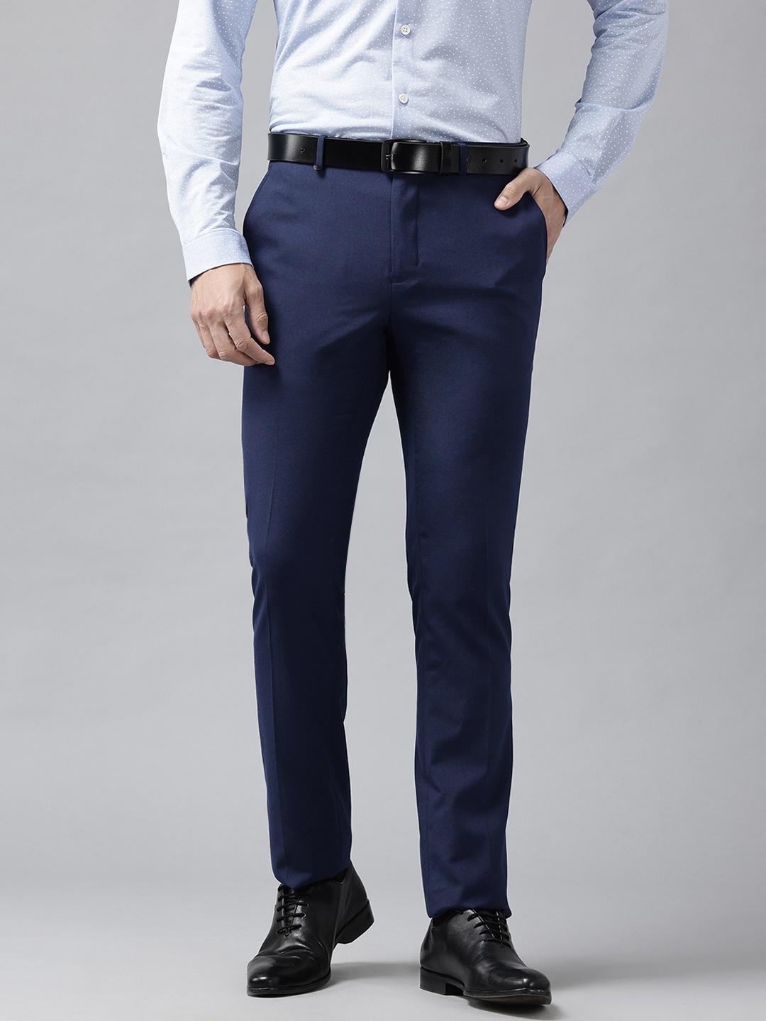 

Blackberrys Men Slim Fit B-95 Formal Trousers, Navy blue