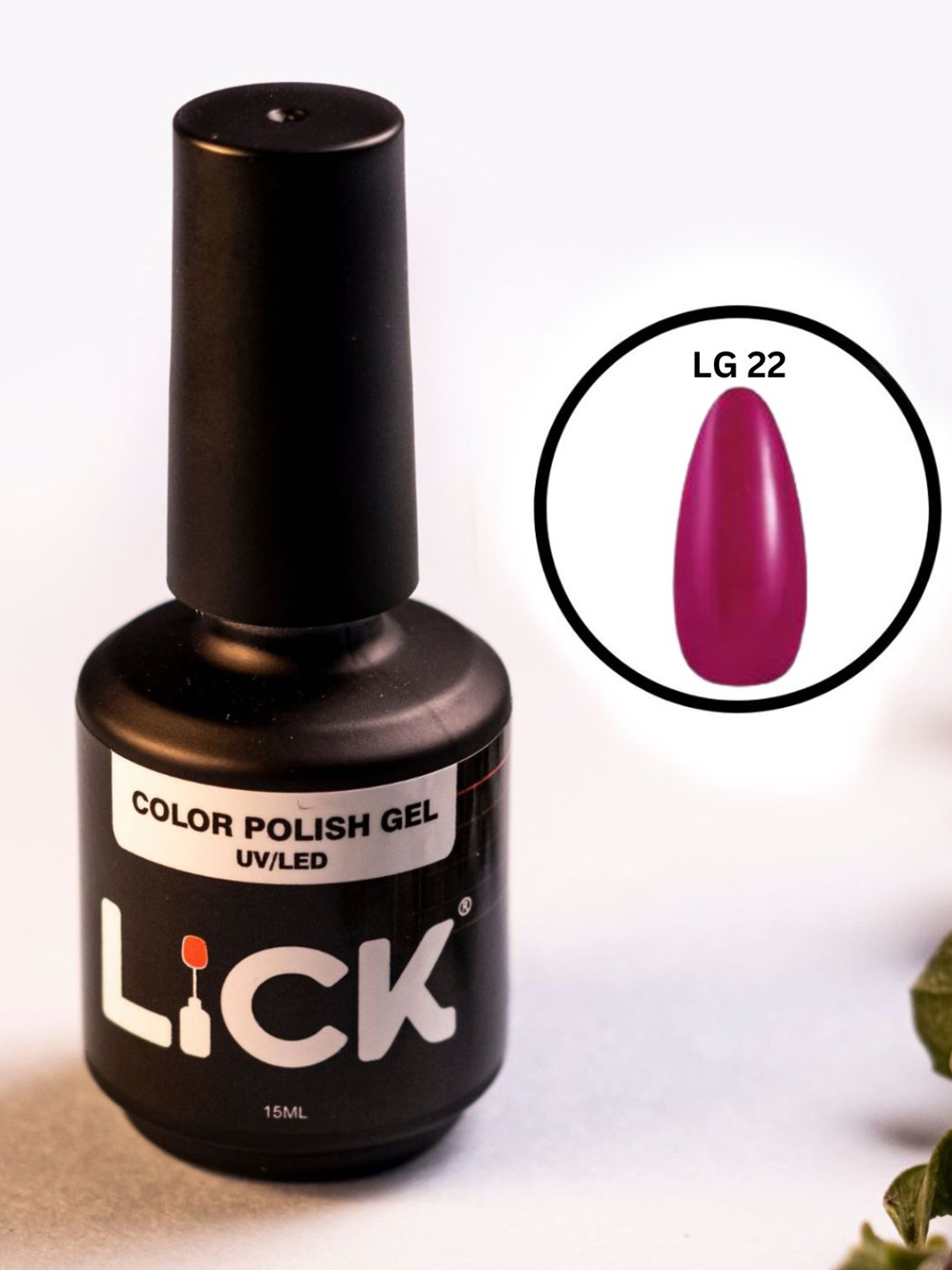 

LICK Color Polish UV / LED Gel Nail Polish - 15 ml - Pink LG 22