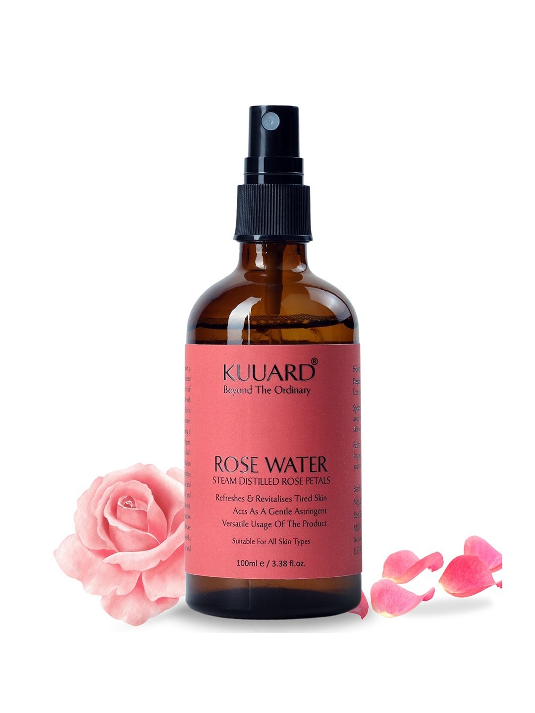 

Kuuard - beyond the ordinary Pure Rose Water For Hydrating- 100 ml, Transparent