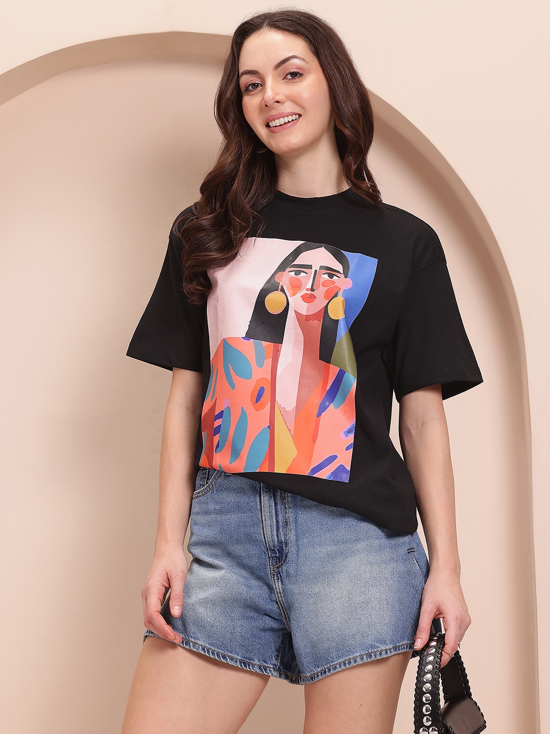 

Mast & Harbour Graphic Printed T-shirt, Black