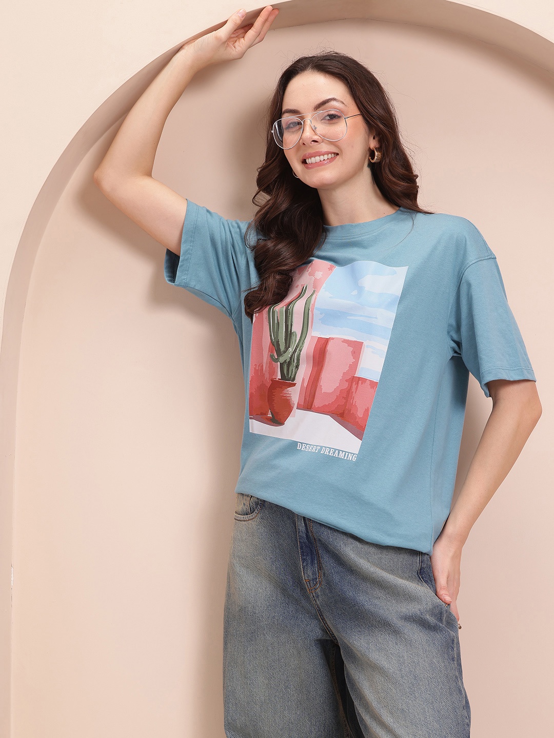 

Mast & Harbour Graphic Printed T-shirt, Blue