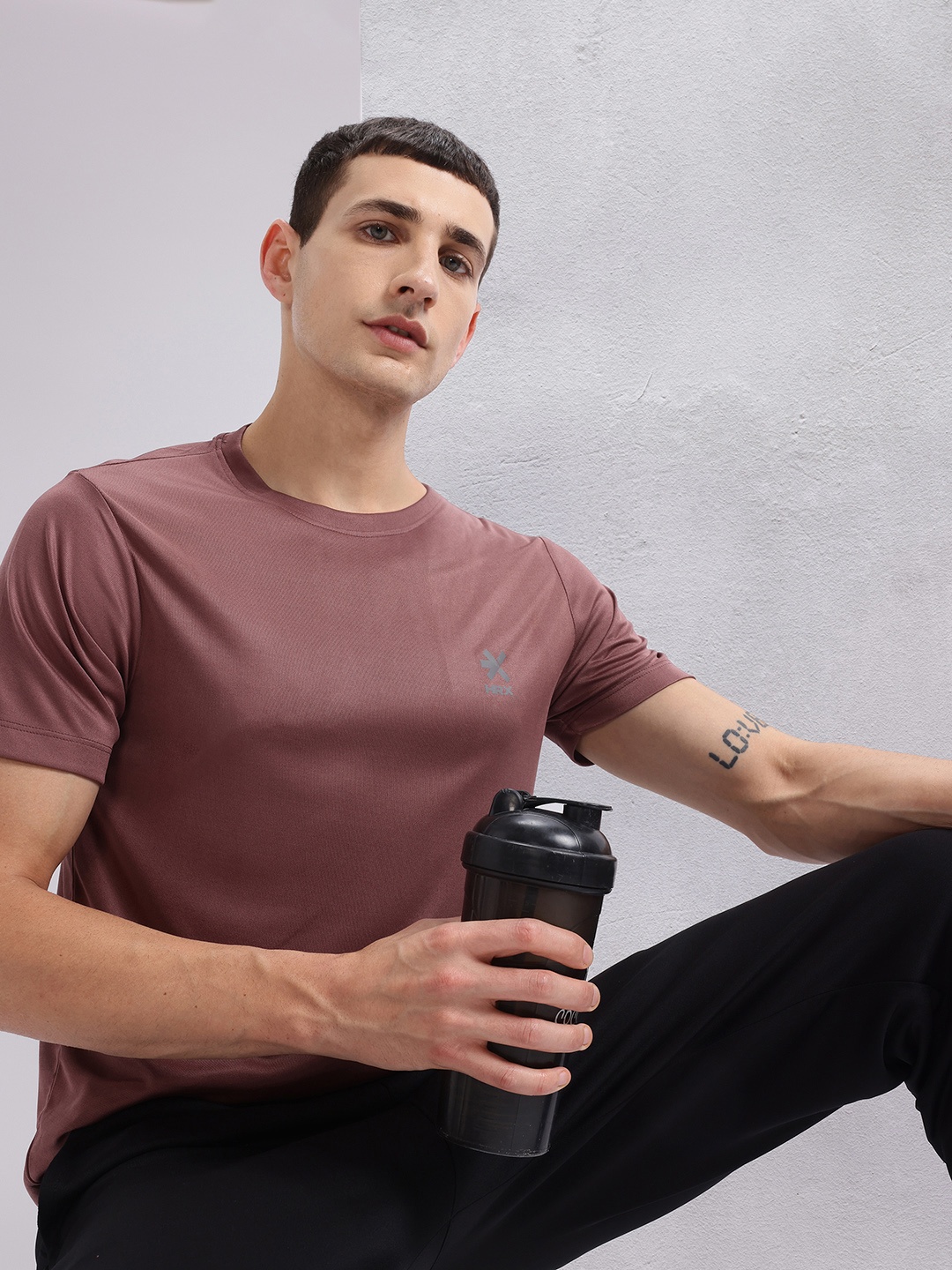 

HRX by Hrithik Roshan Men Sports T-shirt, Brown