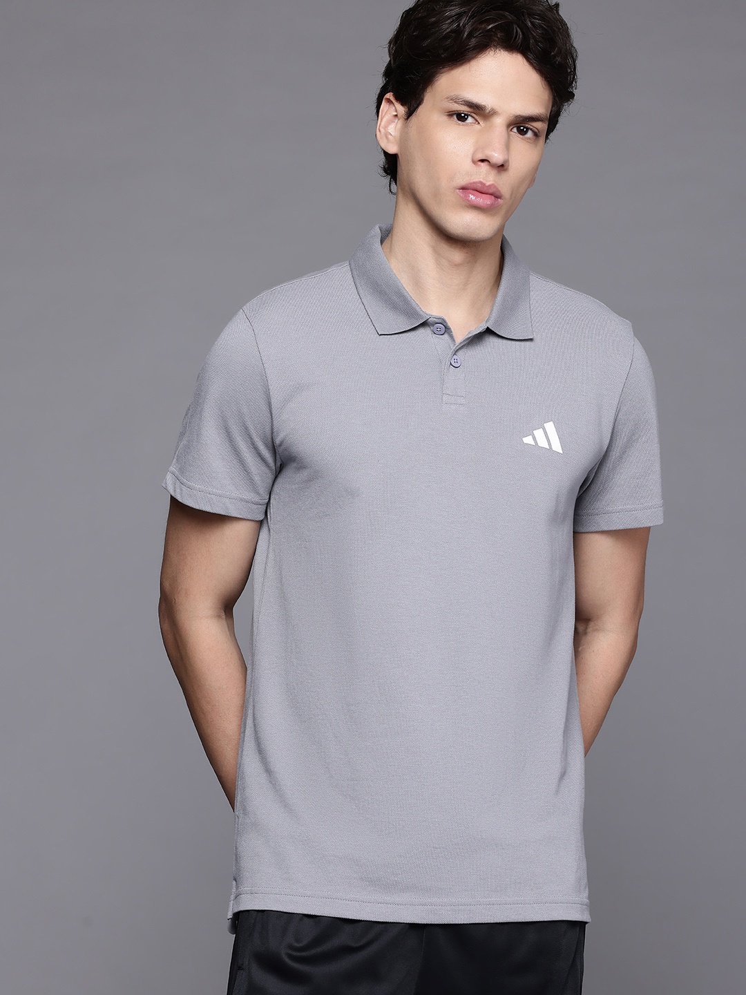 

ADIDAS Polo Collar T-shirt, Grey
