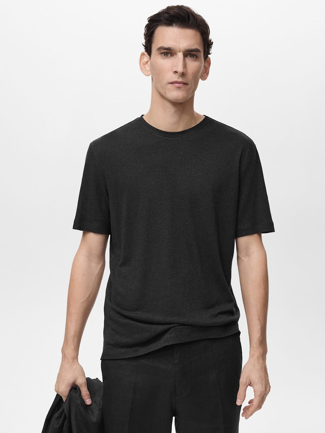 

MANGO MAN Slim Fit T-shirt, Black