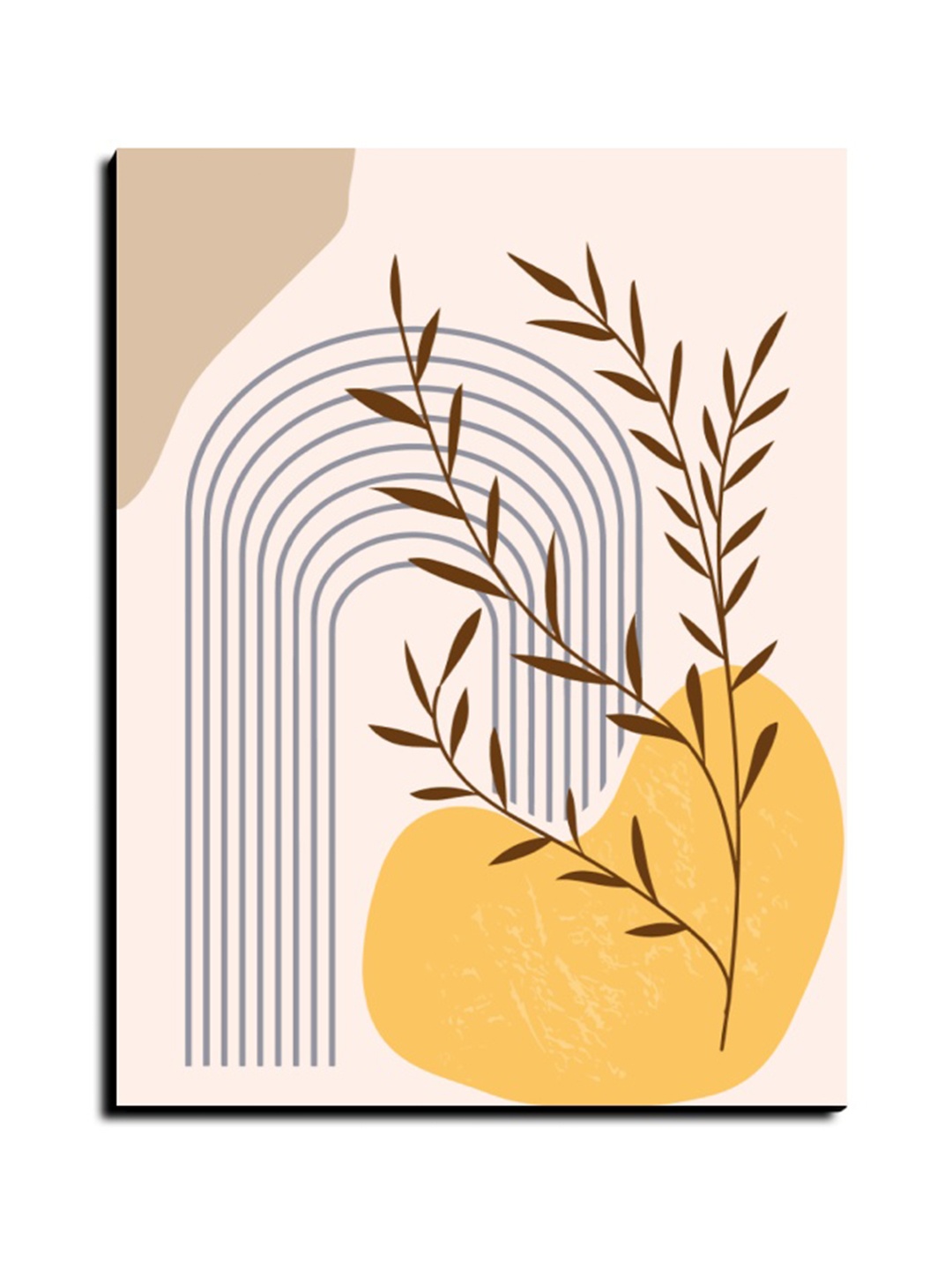 

Chalk My Theme Beige And Pink Botanical Printed Wood Bohemian Wall Art