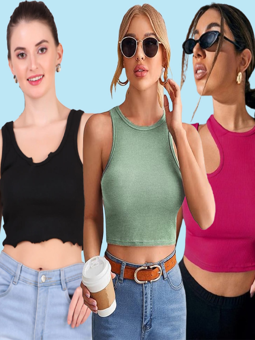 

Moda Rapido Tank Crop Top, Multi