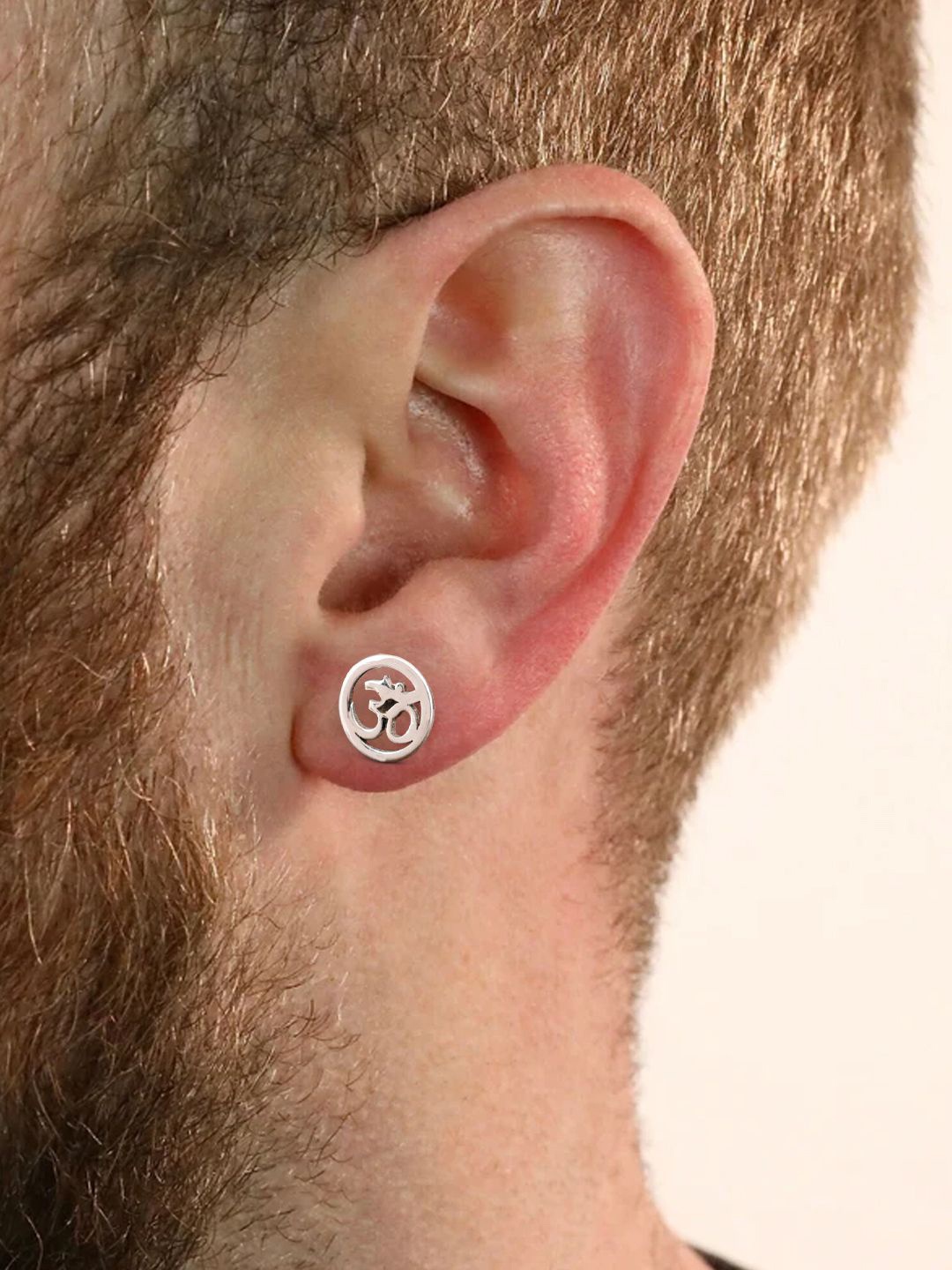 

The Roadster Lifestyle Co Men 925 Sterling Silver OM Design Studs