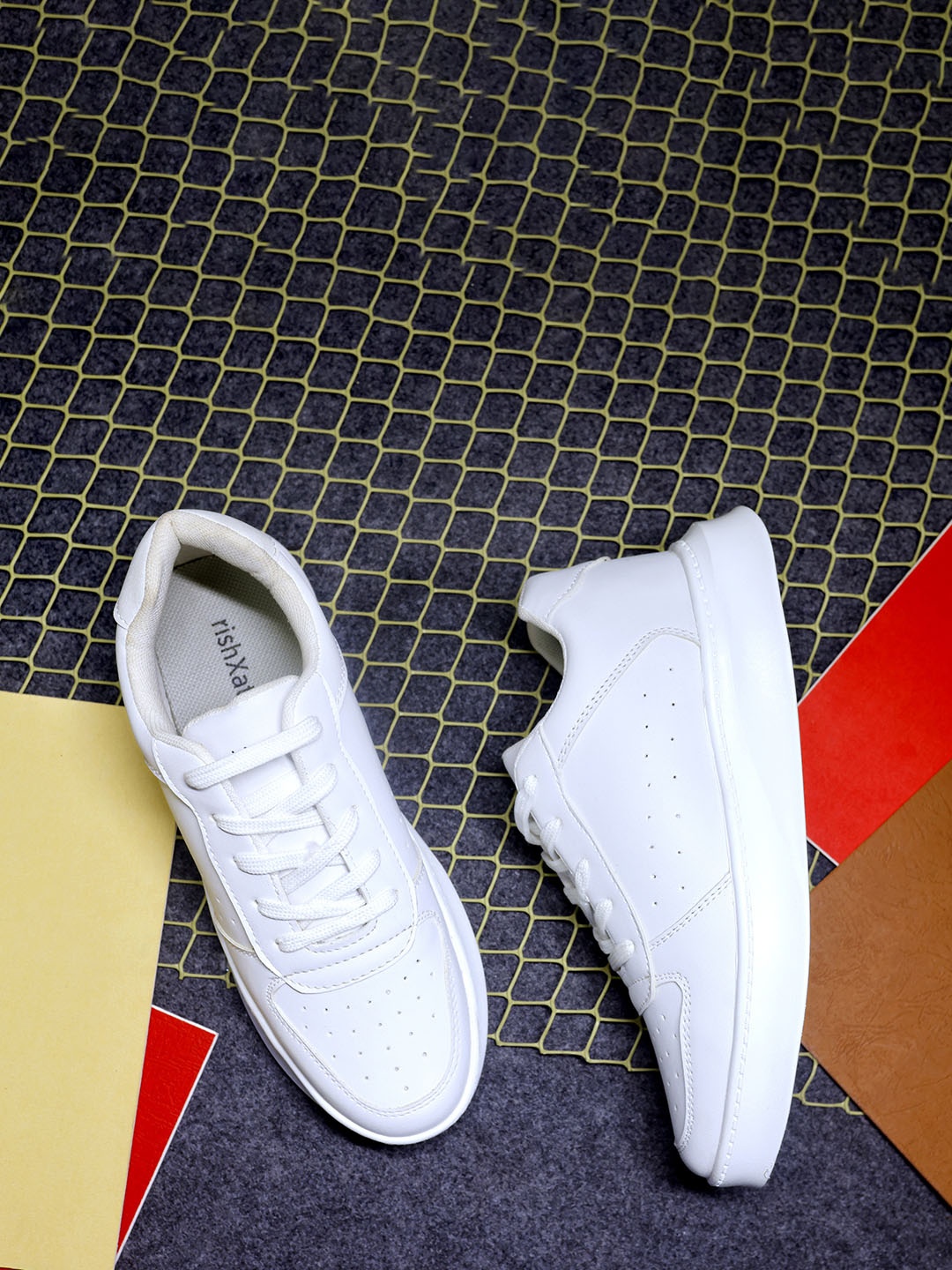 

rishXation Men Perforations Sneakers, White