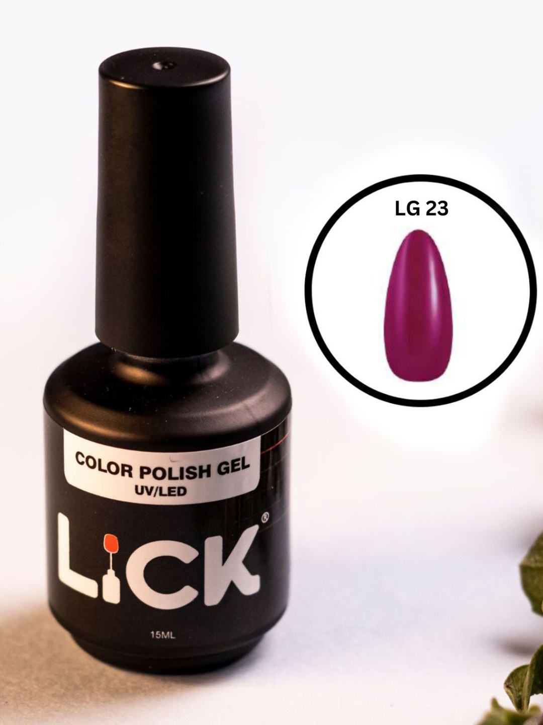 

LICK Color Polish UV & LED Gel Nail Polish - 15 ml - Maroon LG 23