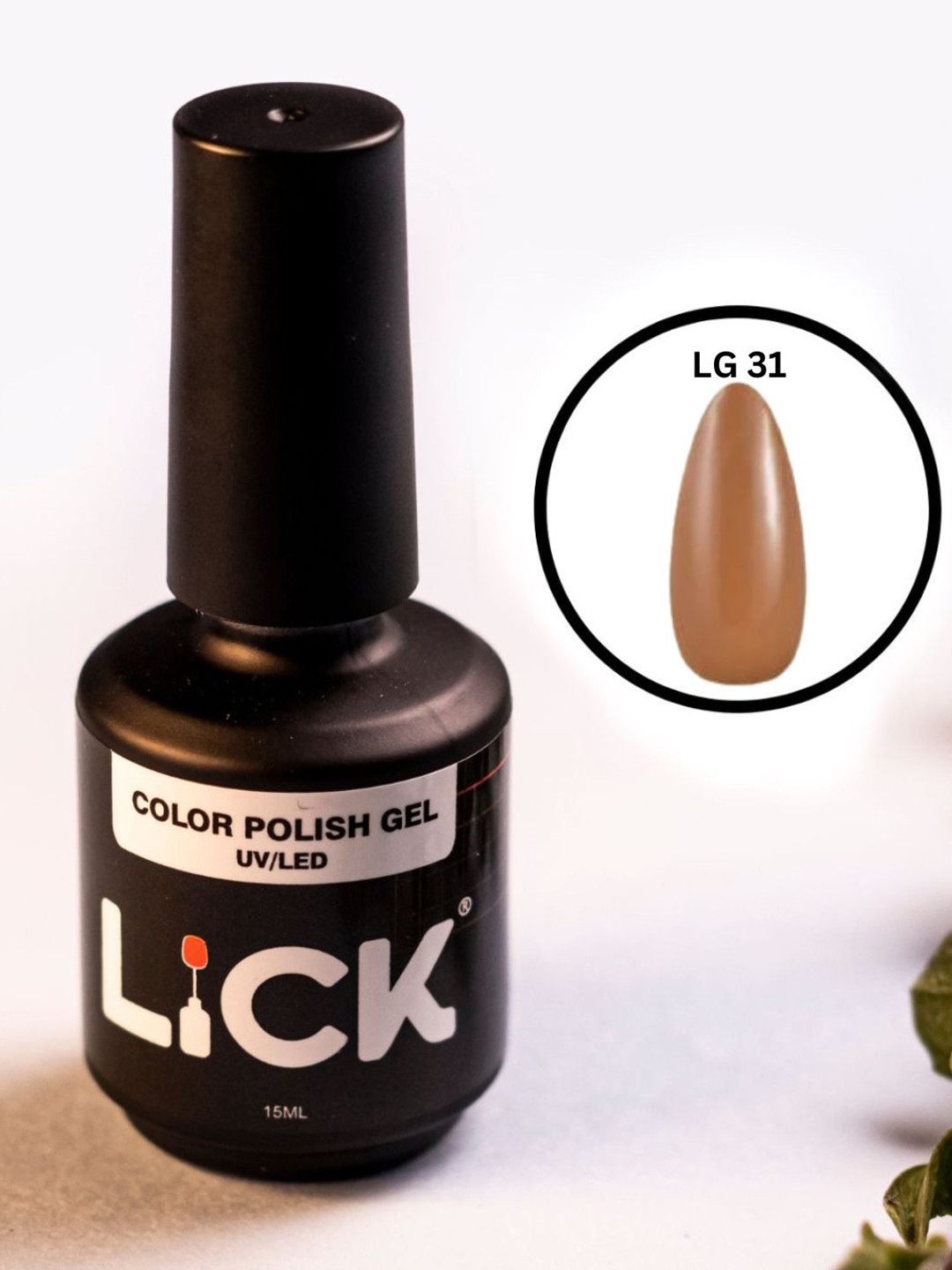

LICK Color Polish UV & LED Gel Nail Polish - 15 ml - Nude LG 31