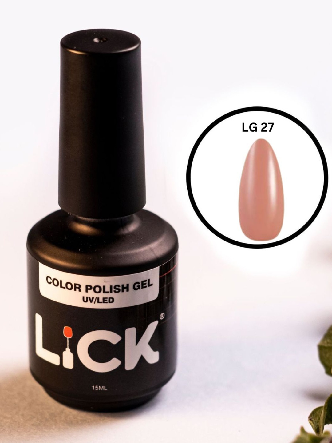 

LICK Color Polish UV & LED Gel Nail Polish - 15 ml - Nude LG 27