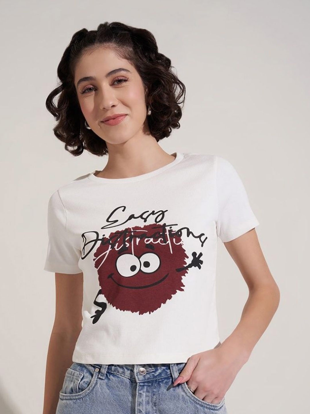 

People Women Typography T-shirt, Off white