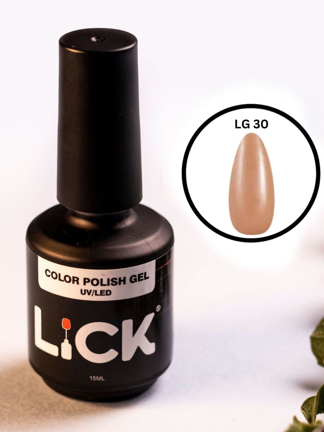

LICK Color Polish UV & LED Gel Nail Polish - 15 ml - Nude LG 30