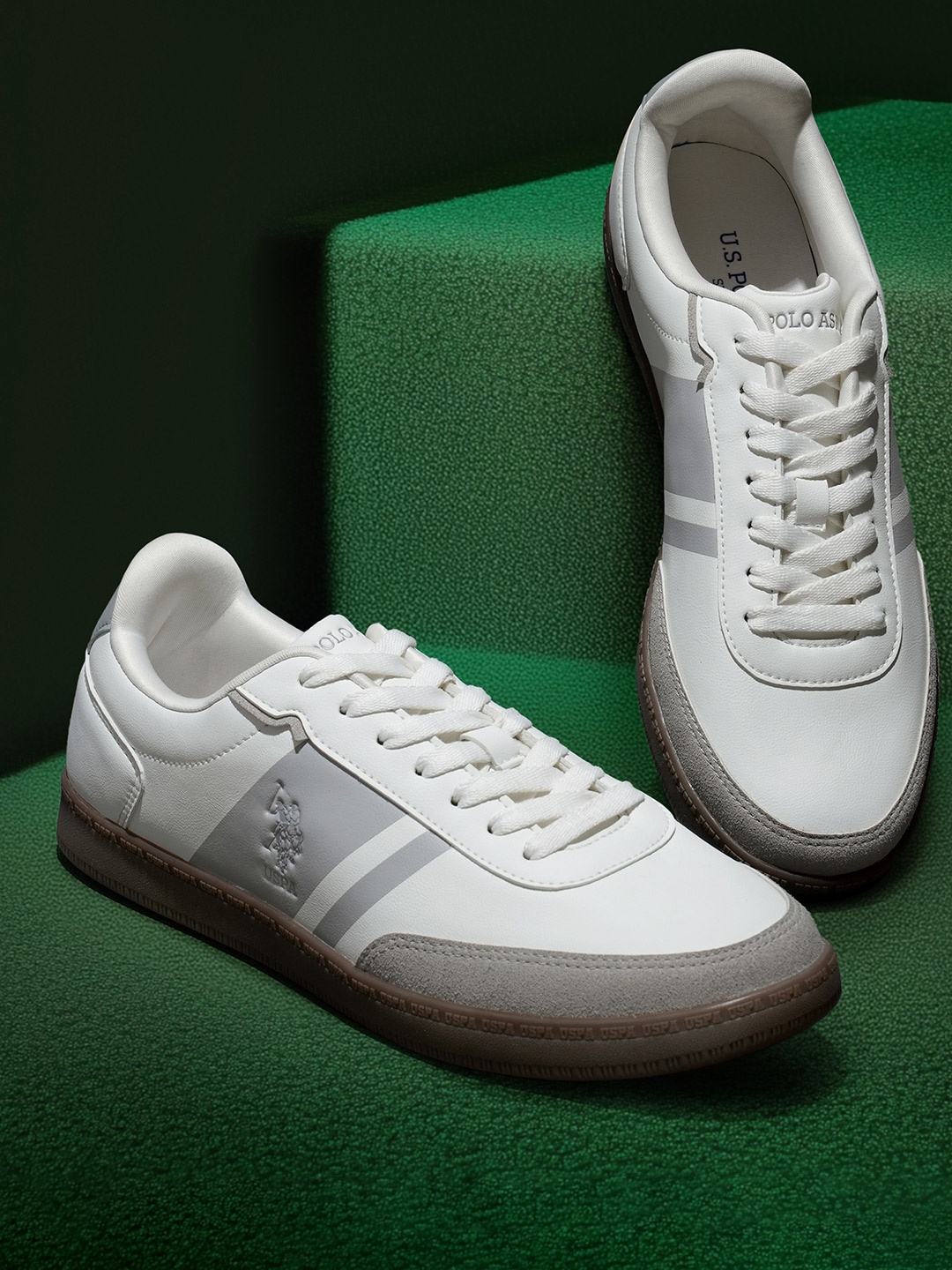 

U.S. Polo Assn. Men PU Sneakers, White