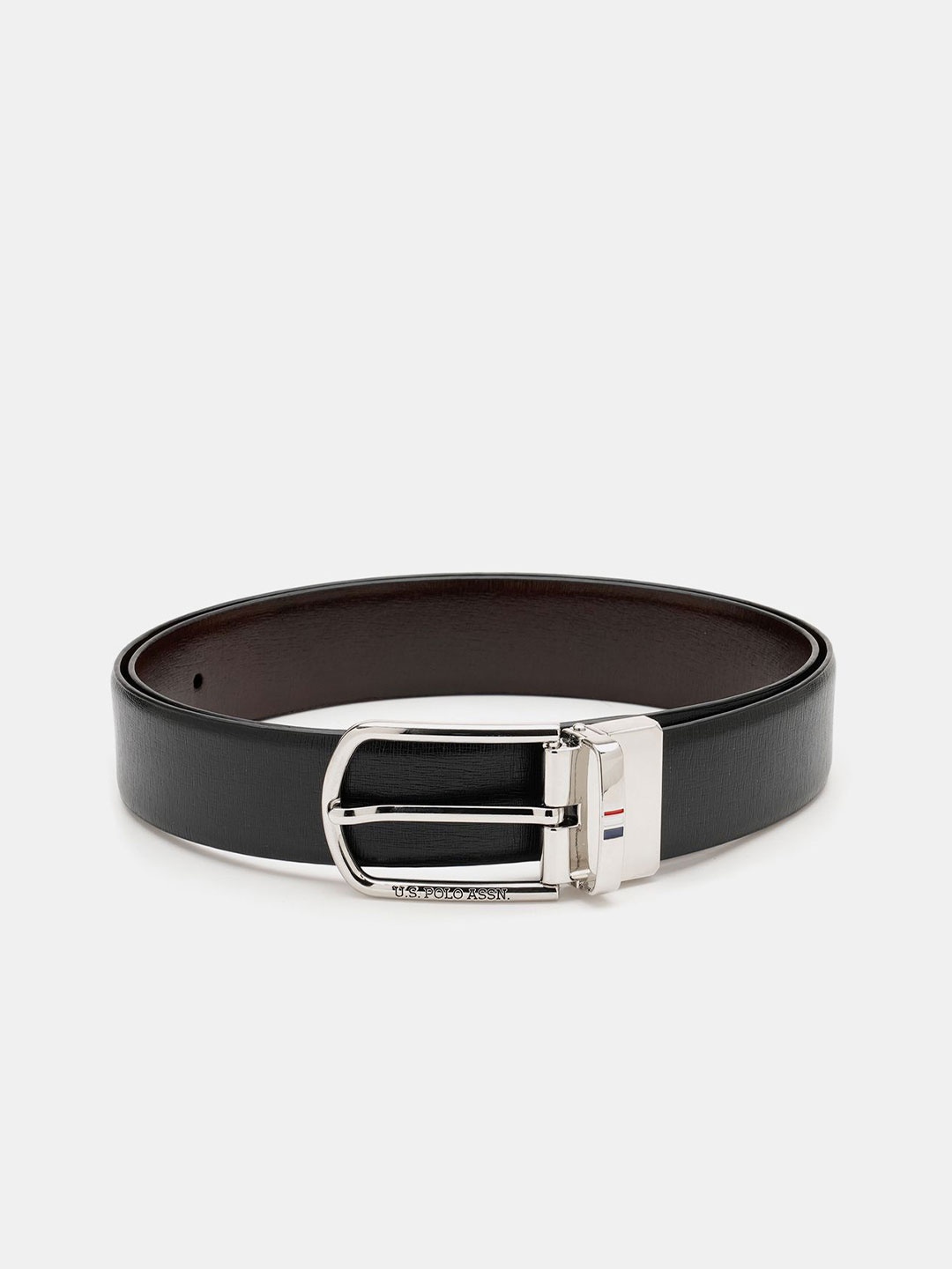 

U.S. Polo Assn. Men Leather Reversible Belt, Black