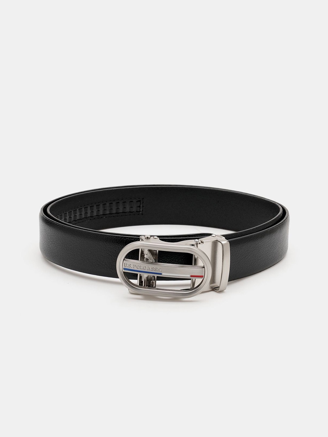 

U.S. Polo Assn. Men Textured Leather Reversible Belt, Black