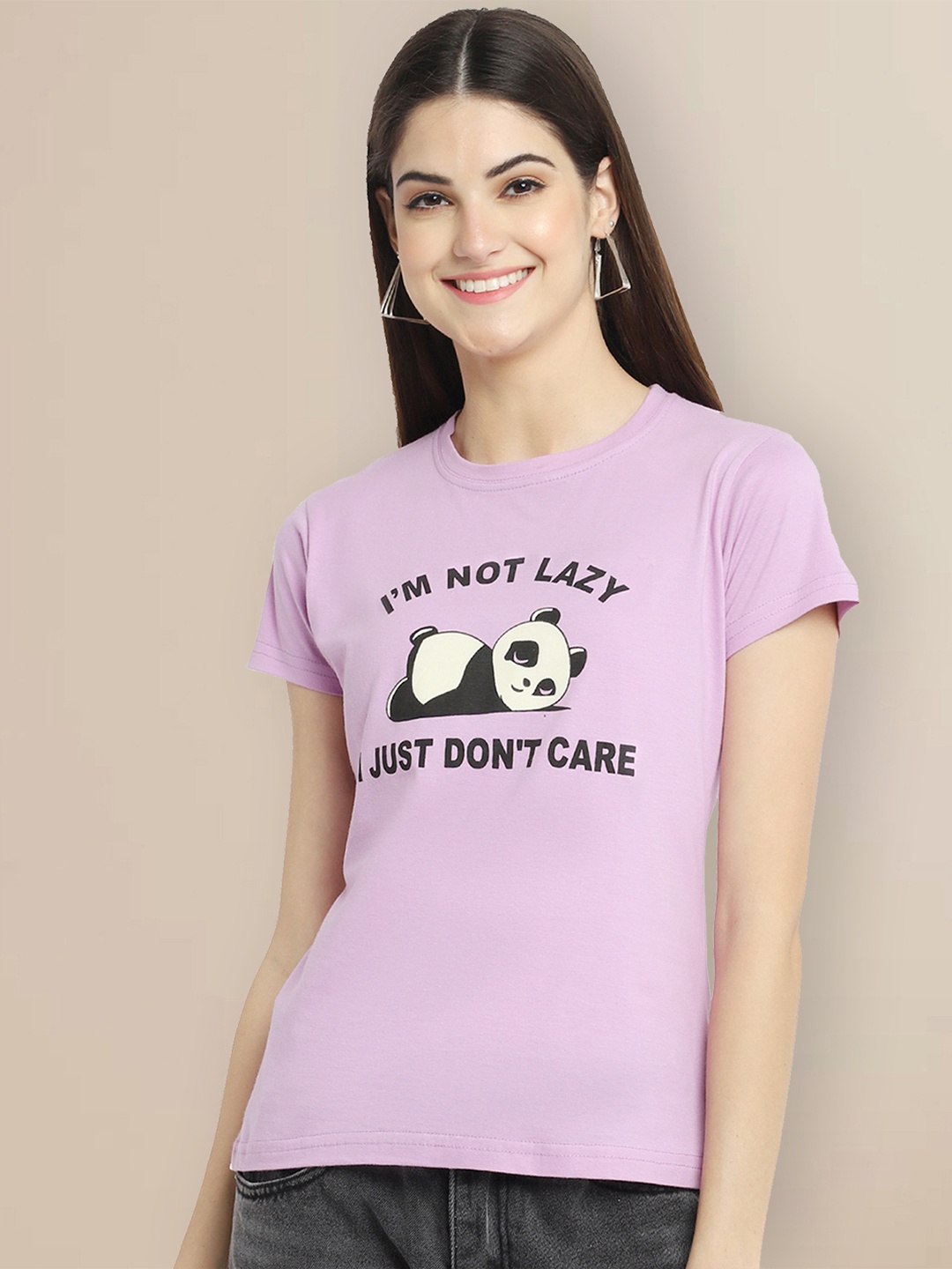 

Metronaut Women Typography Printed T-shirt, Purple