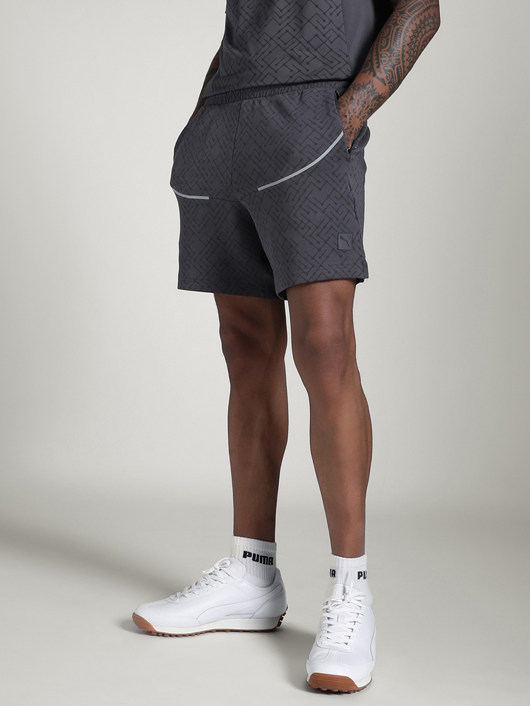 

Puma TECH All Over Printed Shorts, Grey