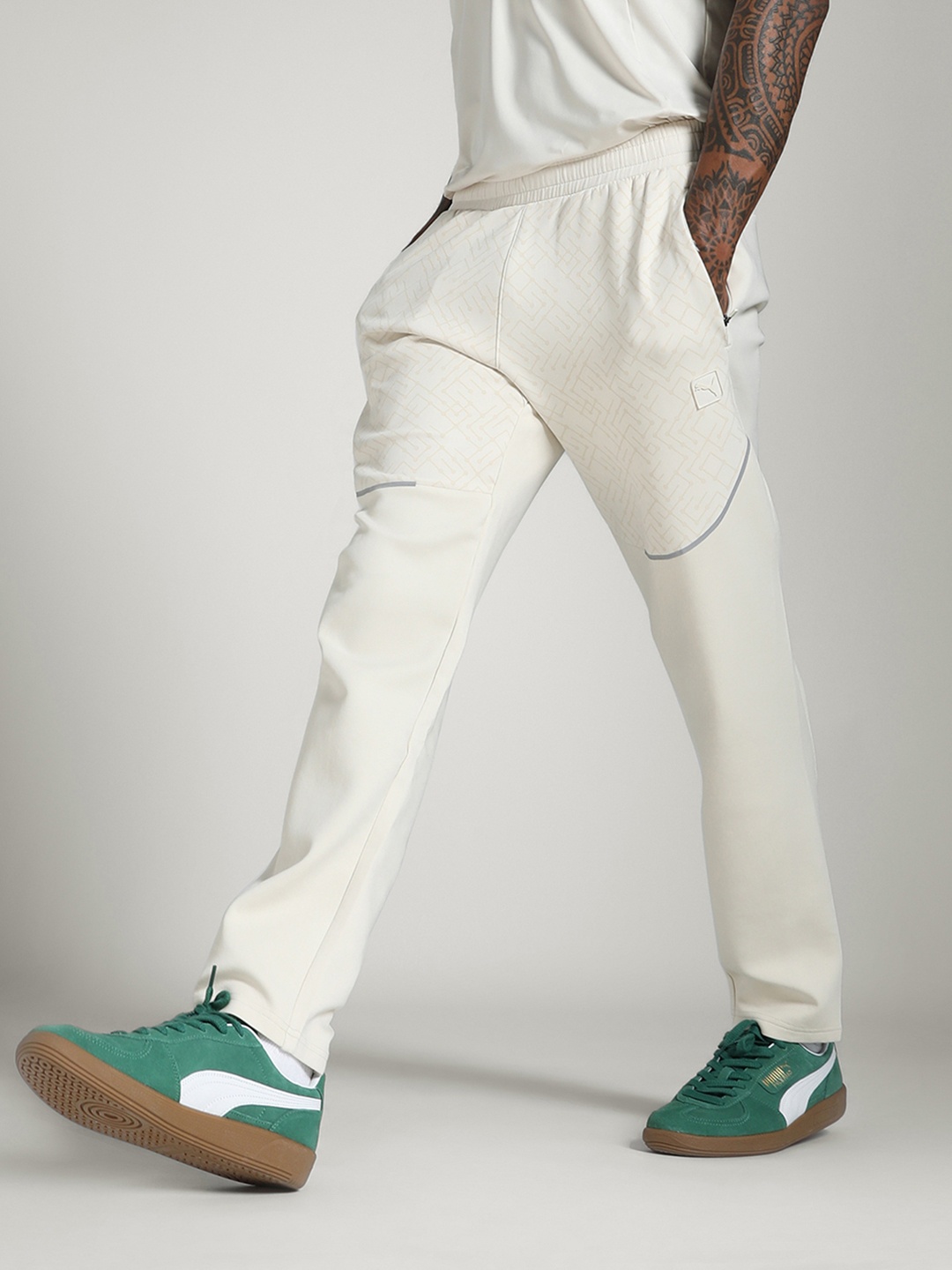 

Puma TECH Graphic Men Printed Track Pants, White