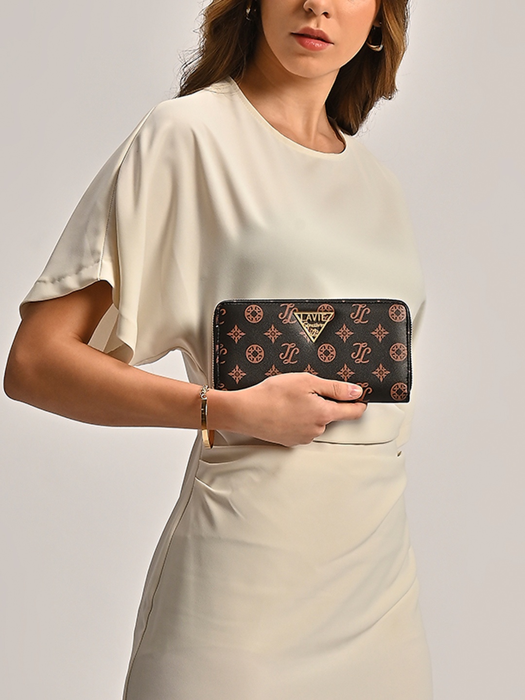 LAVIE Signature Women Berlin Quilted Zip Around Wallet, Brown