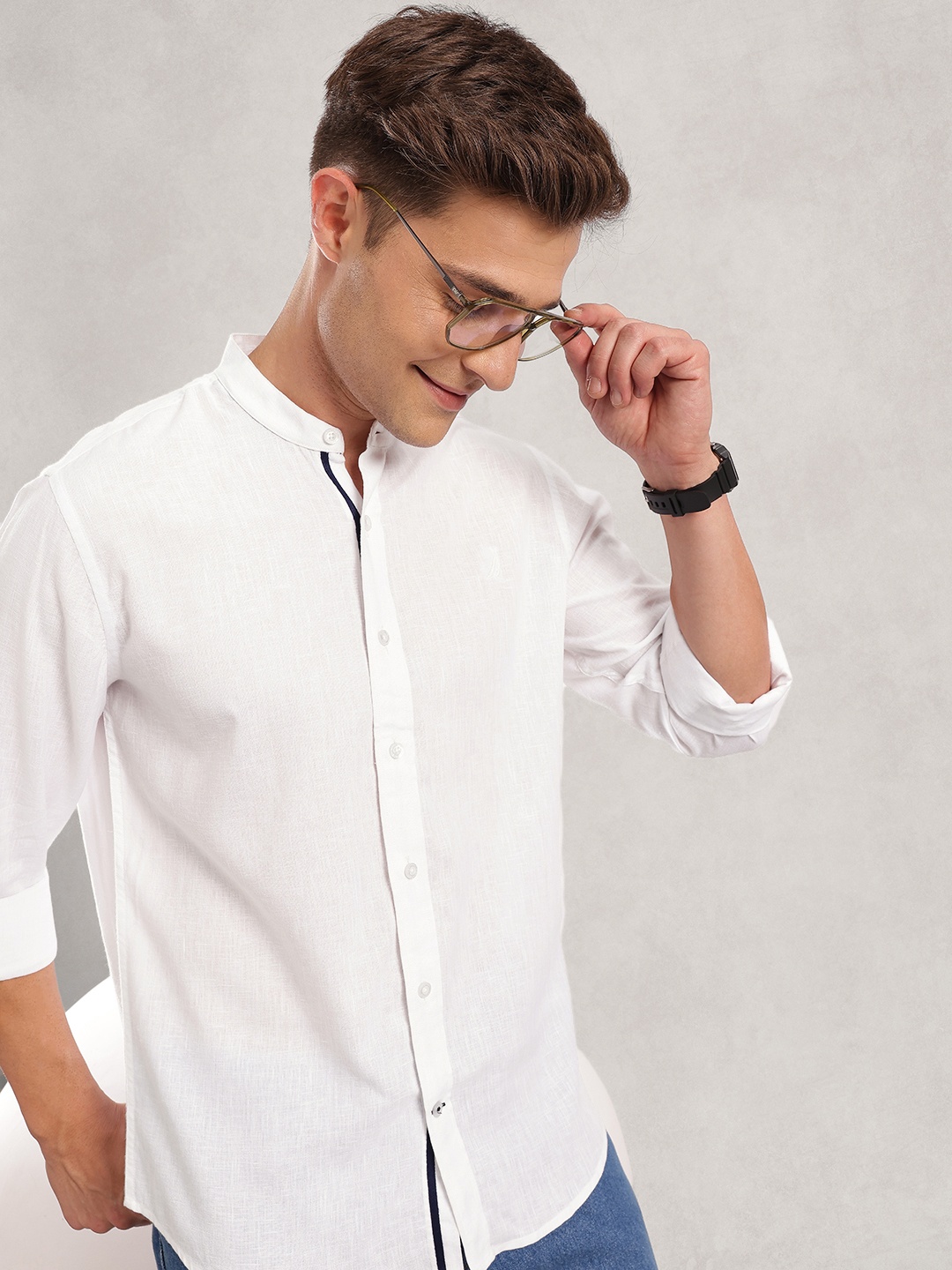 

Nautica Premium Solid Casual Shirt, White