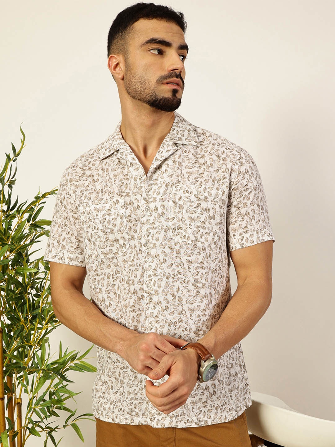 

THE BEETEL HOUSE Men Relaxed Opaque Casual Shirt, Brown