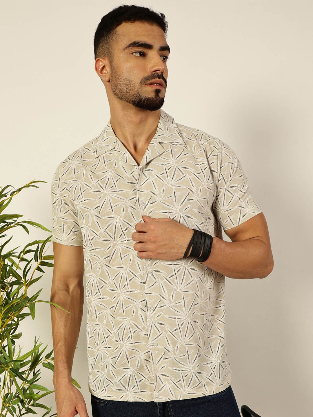 

THE BEETEL HOUSE Men Relaxed Opaque Casual Shirt, Cream