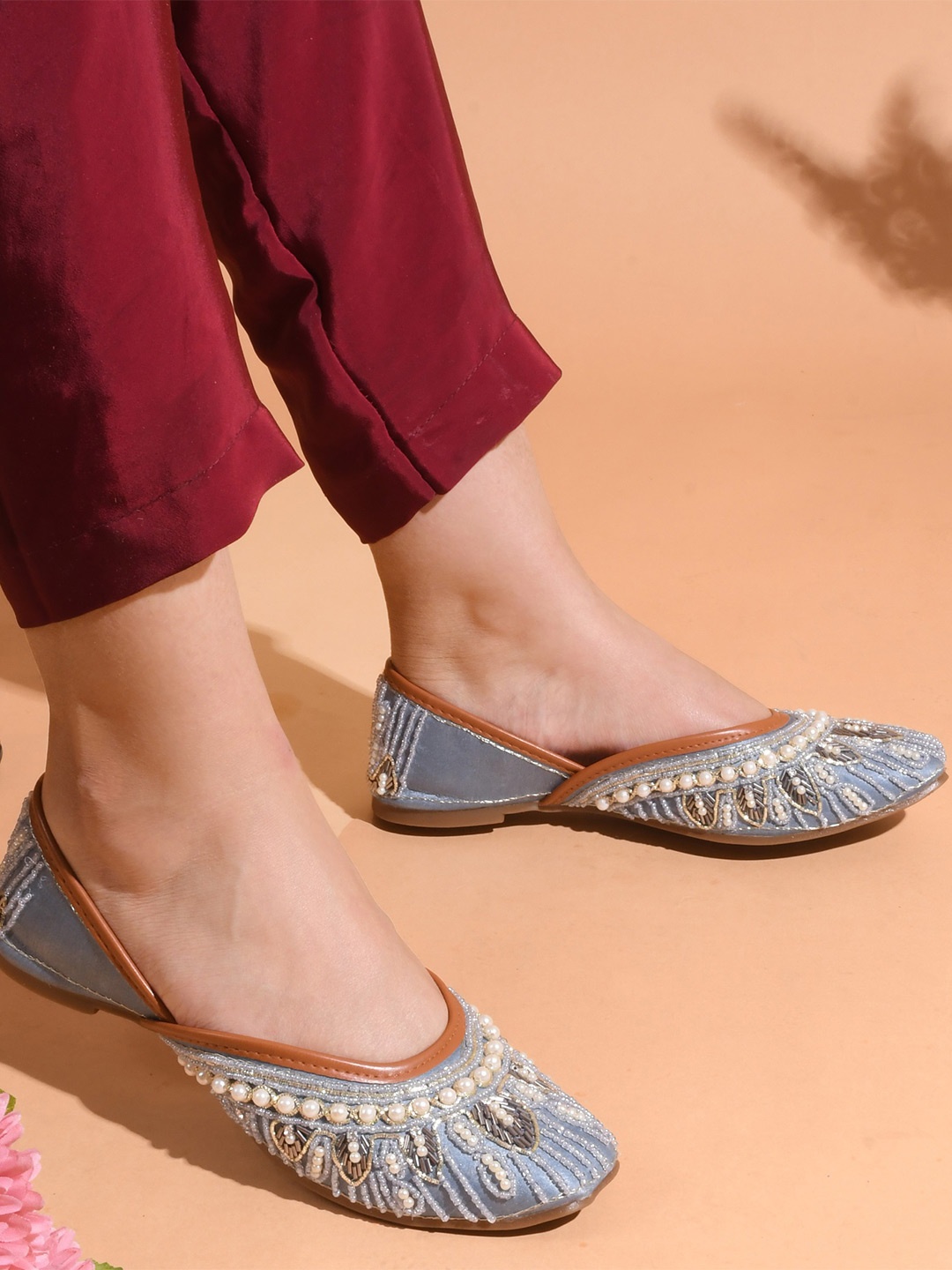 

TRYME Women Ethnic Ballerinas Flats, Blue