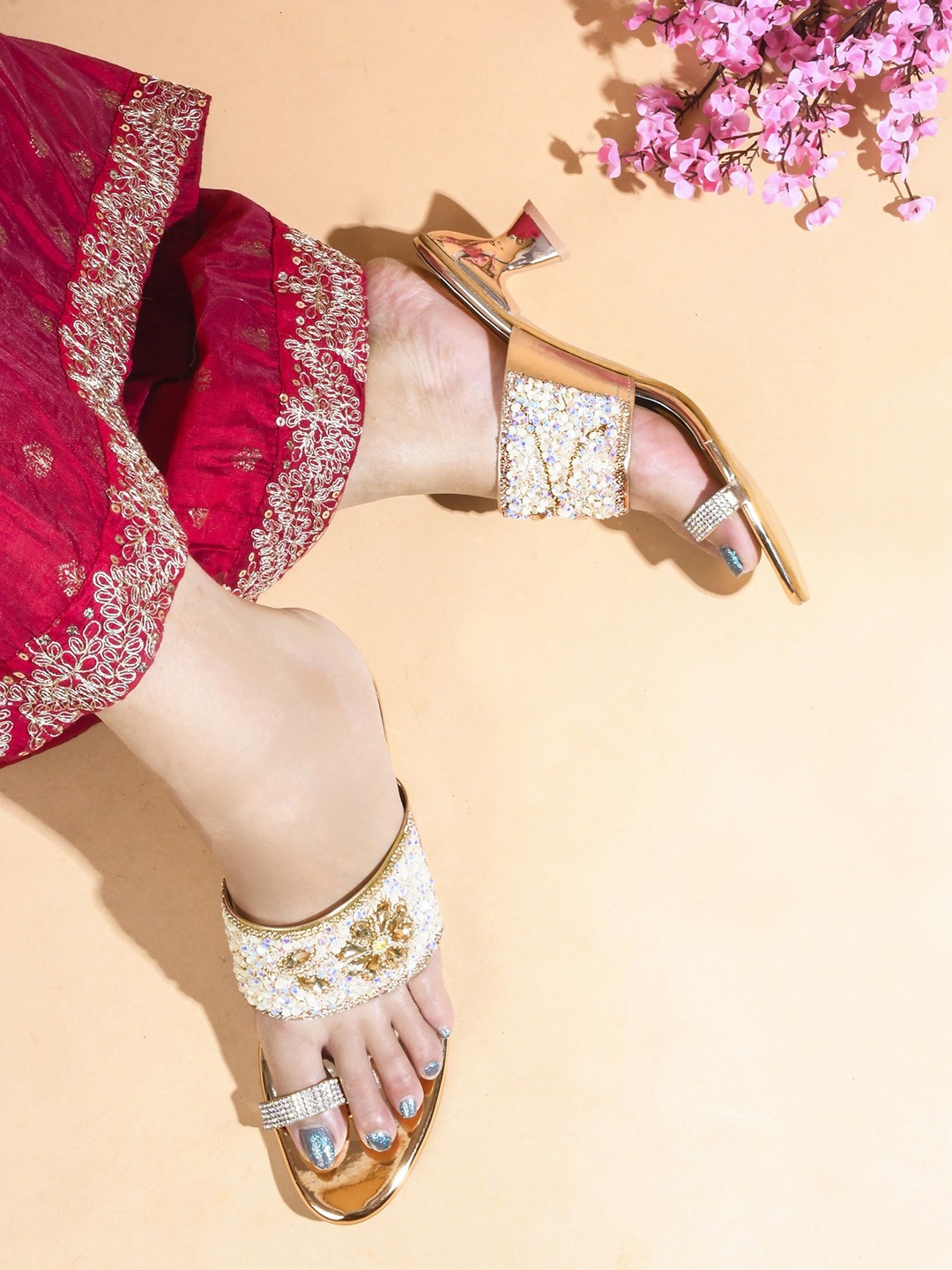 

TRYME Party Kitten Sandals, Gold