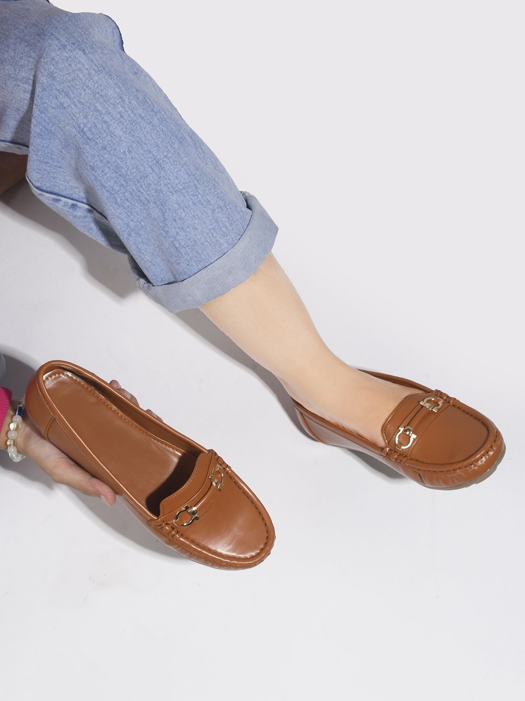 

TRYME Women Loafers, Brown