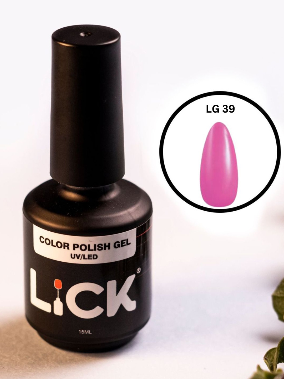

LICK Color Polish UV & LED Gel Nail Polish - 15 ml - Pink LG 39