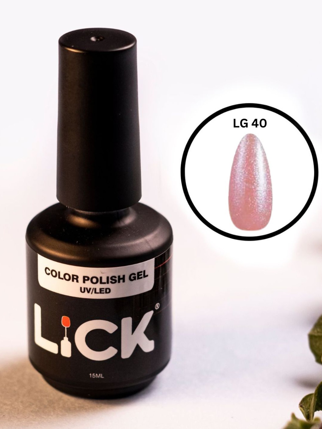 

LICK Color Polish UV & LED Gel Glossy Nail Polish - 15 ml - Pink LG 40