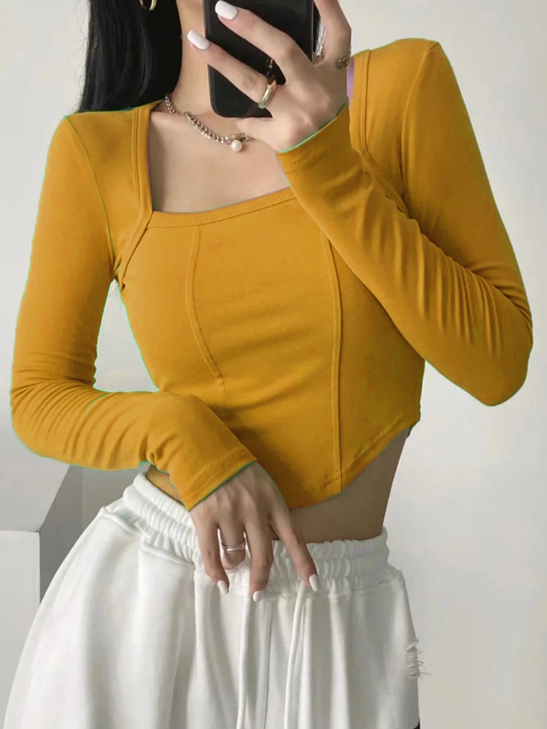 

Projas Crop Top, Yellow