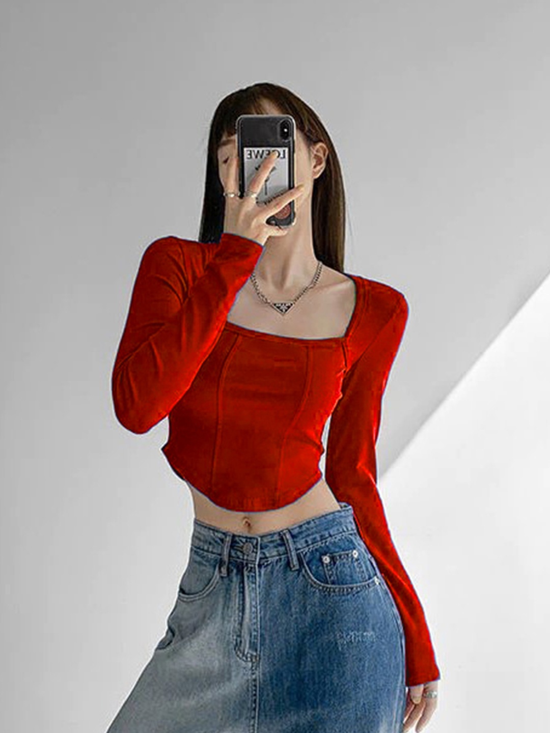 

Projas Crop Top, Red